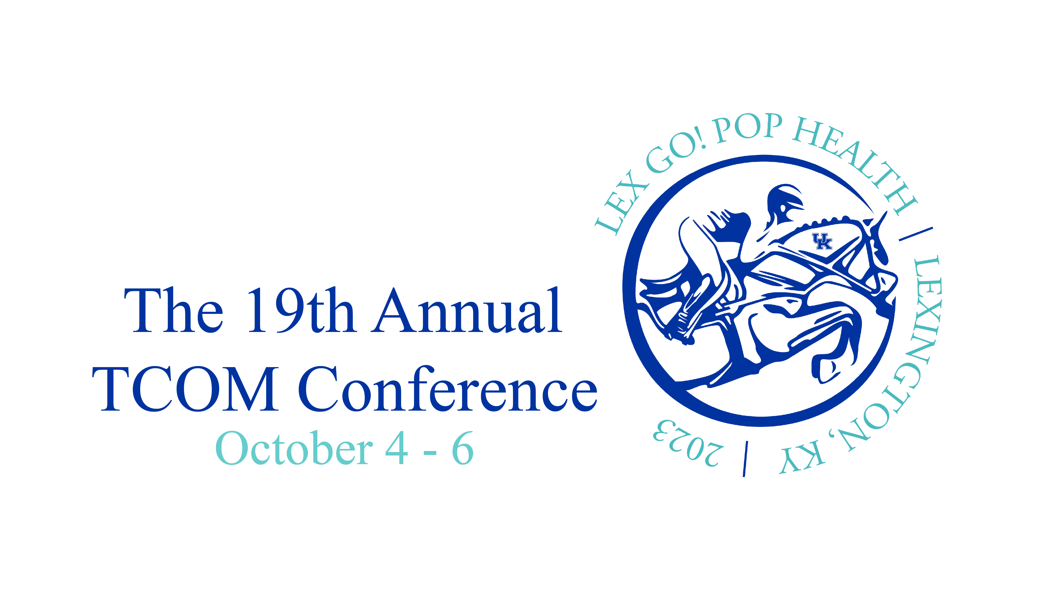 an illustrated poster stating "The 19th Annual TCOM Conference, October 4 - 6"