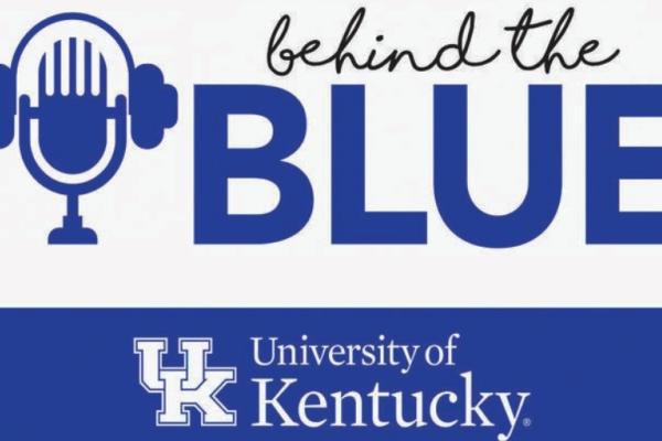 a graphic design promoting "Behind the Blue"