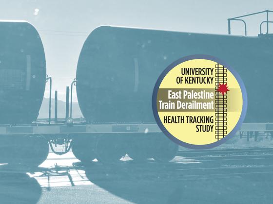 a logo for the East Palestine Train Derailment Health Tracking Study also stating "Public Invitation"