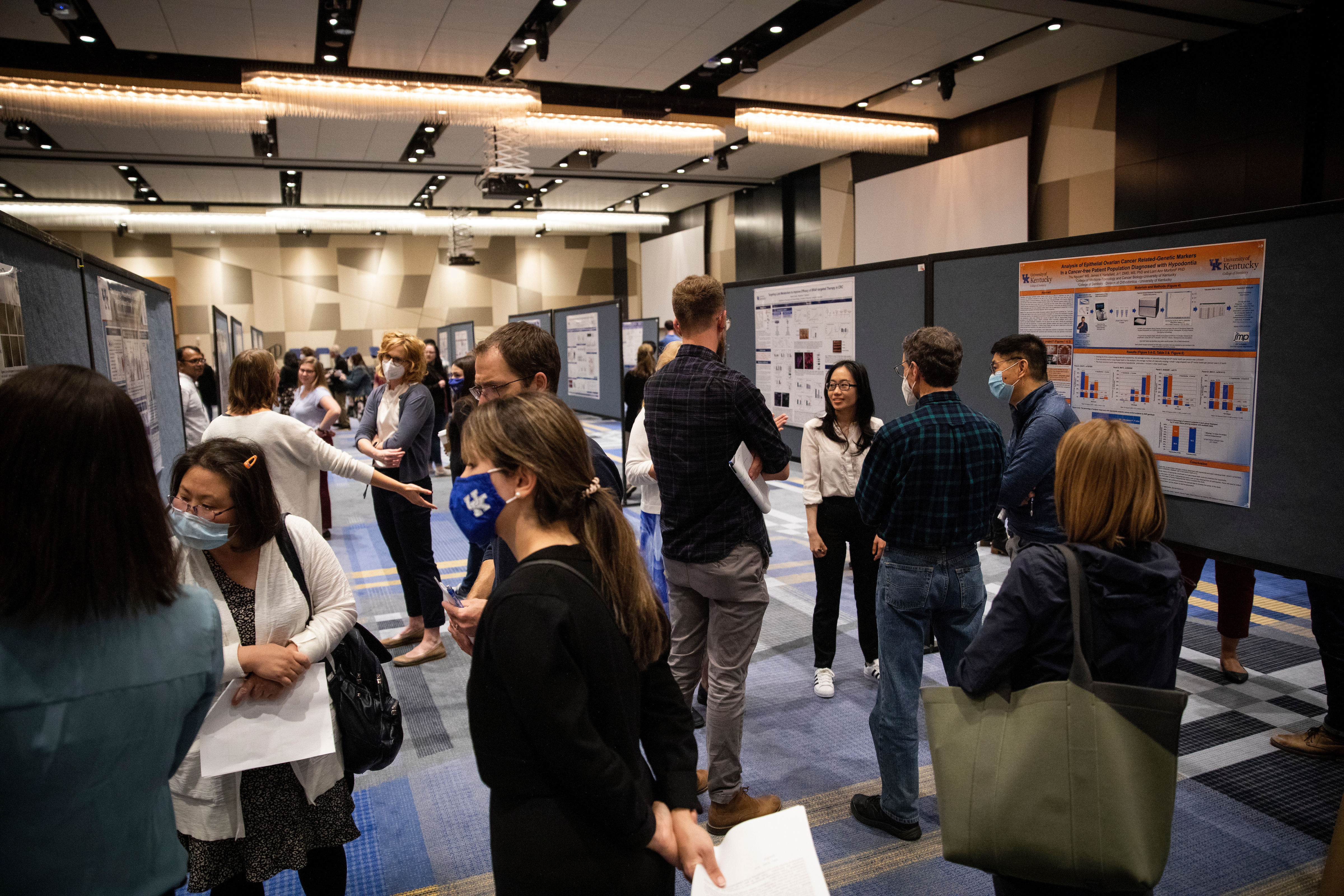 picture of students presenting research posters in the Gatton Student Center