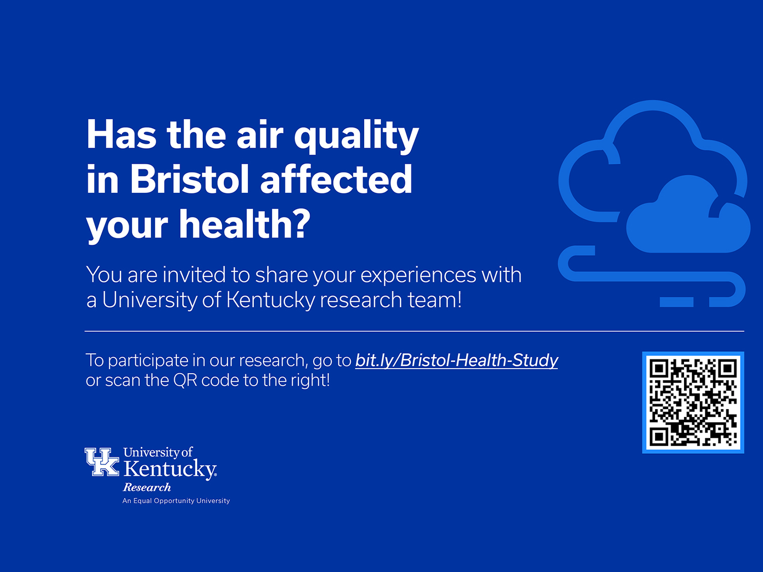 a digital flyer for the Bristol Landfill research study