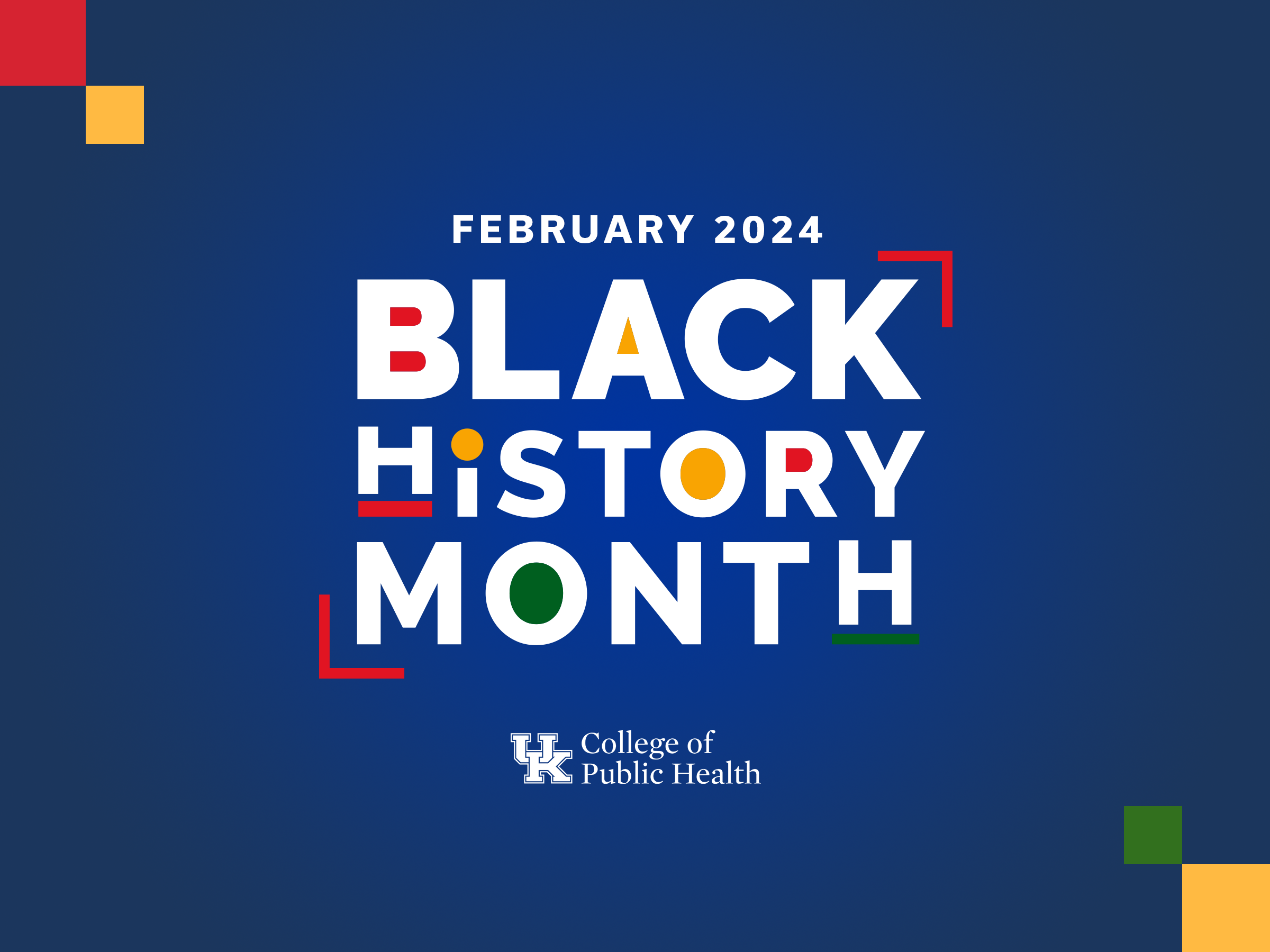 a digital graphic that states "February 2024, Black History Month"