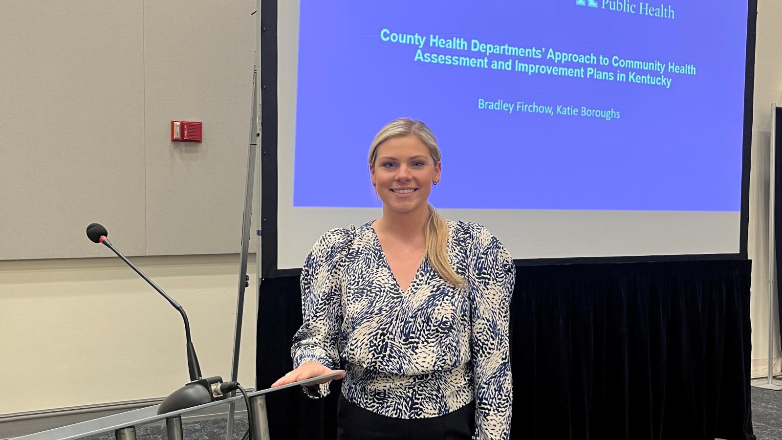 Public health student presents research at the 2023 KPHA Conference