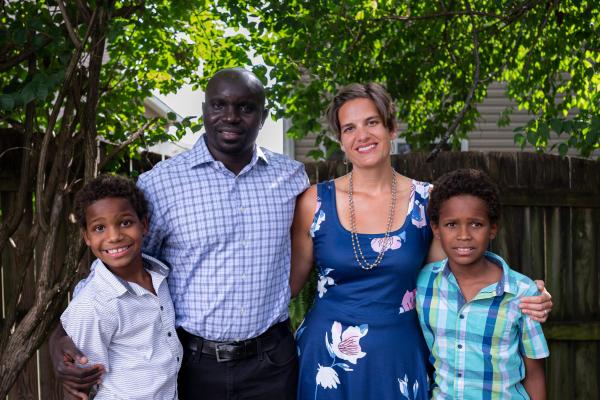 a photograph Victor Obonyo and Dr. Dia Berend Obonyo and their children