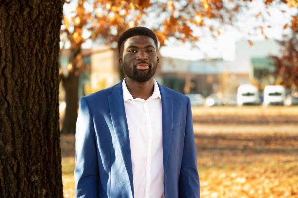 Picture of public health student, Christopher Otieno, in the Fall.