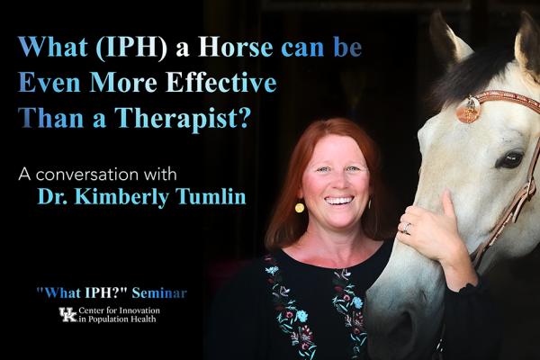 a flyer for the event with a photograph of Dr. Kimberly Tumlin and a horse