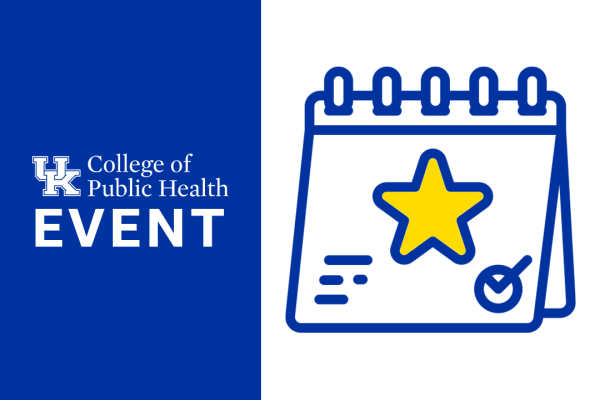 an illustration of a calendar with the College of Public Health logo and the word "Event"