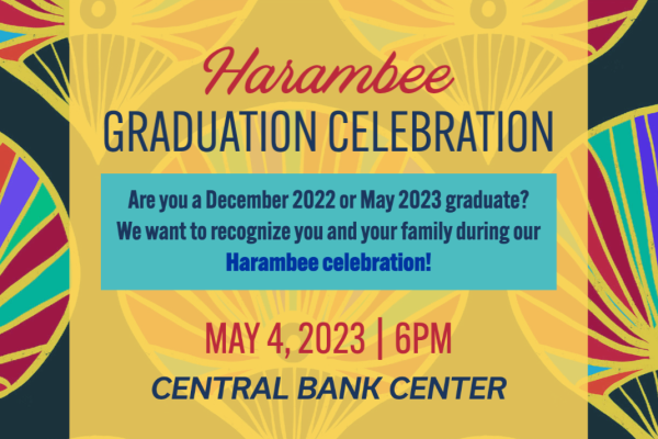 a digital flyer for the Harambee Celebration