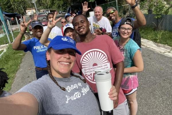 Students from the UK College of Public Health joined an assistant professor, Kettrell McWhorter, Ph.D., on a trip to provide relief work in Puerto Rico after Hurricane Fiona