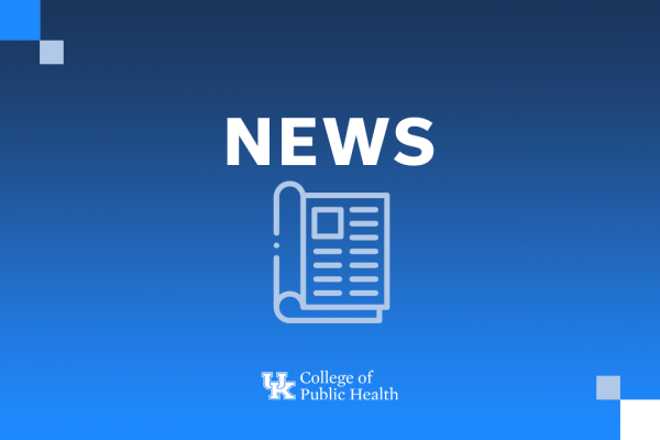 a digital graphic stating "news" with the College of Public Health logo below