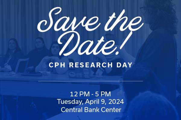 a save the date graphic for CPH Research Day