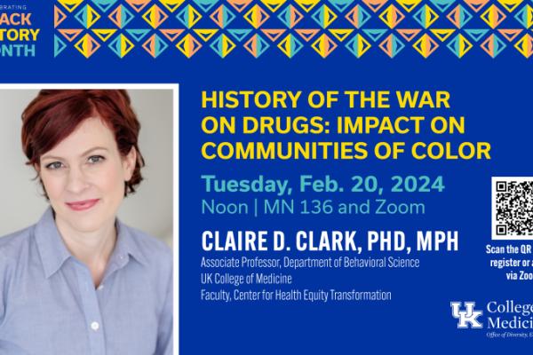 a flyer for History of the War on Drugs: Impact on Communities of Color