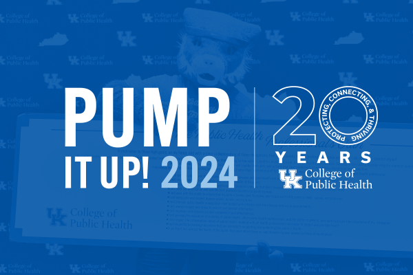an illustrated logo for Pump It Up 2024, with a logo for "20 years of CPH"