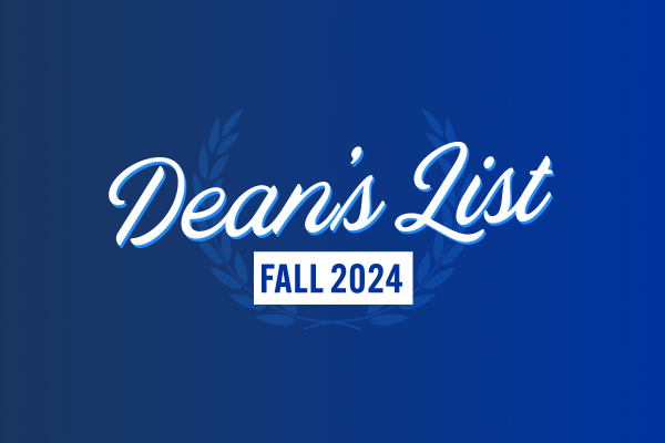 an illustration that says "Dean's List Fall 2024"