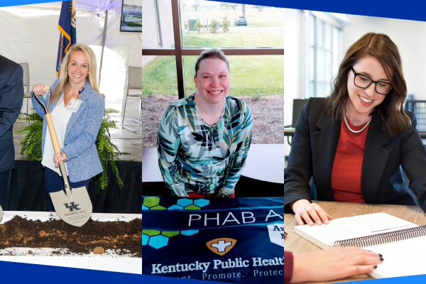 a collage of photographs: one of Jessica Wiard, one of Crissa Adams, and one of Britt Morgan