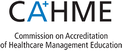 accreditation logo of CAHME for the commission on accreditation of healthcare management education