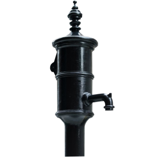 a photograph of a water pump handle