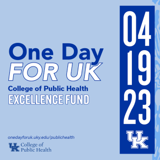 Graphic promoting One Day for UK and the College of Public Health Excellence Fund