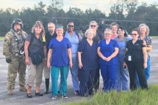 Public health nursing team returning from hurricane relief in North Carolina