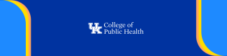 an illustrated banner graphic for LinkedIn with the College of Public Health logo in the center