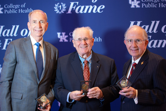 a photograph of the Medallion Award winners with their awards