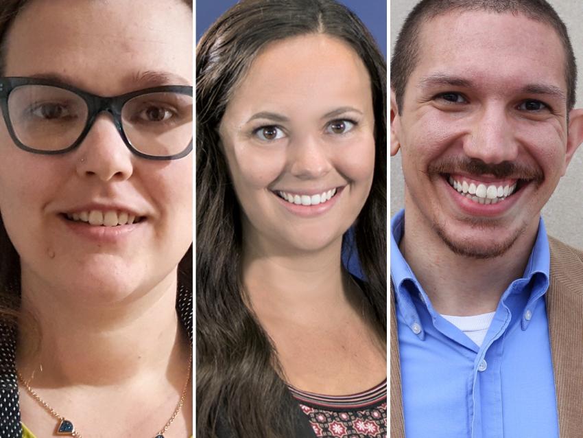 Picture of BST department faculty and staff Amanda Ellis, Emily Slade, Tony Mangino