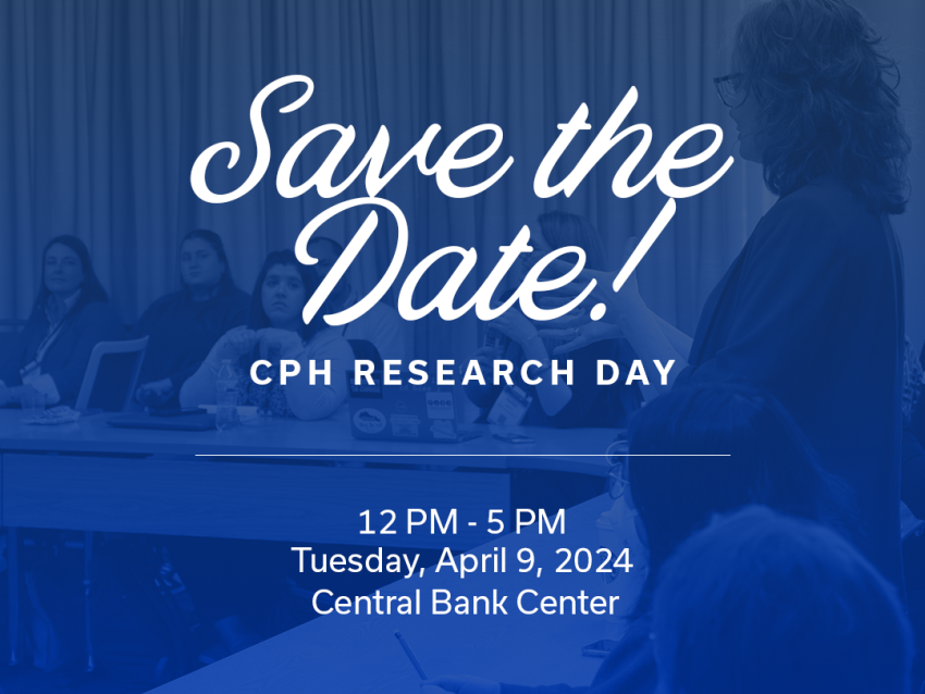 a save the date graphic for CPH Research Day