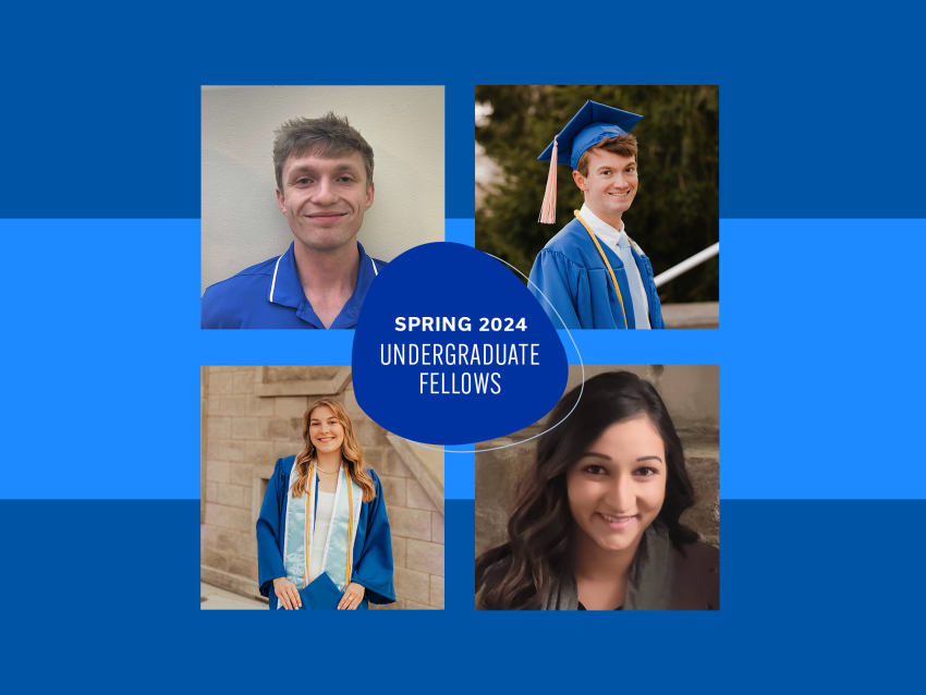 a photo collage of the four students mentioned in this article
