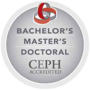 accreditation logo of CEPH for bachelor's, master's, and doctoral